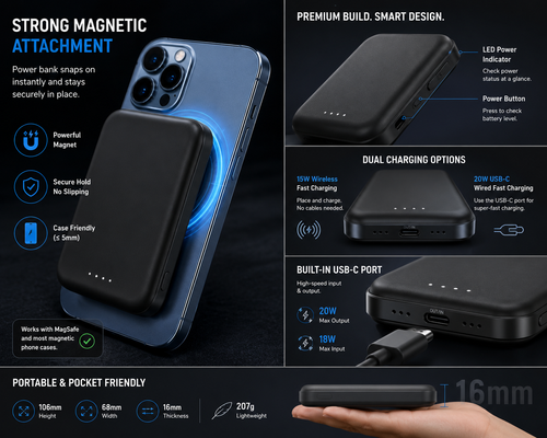 10,000mAh Magnetic Power Bank
