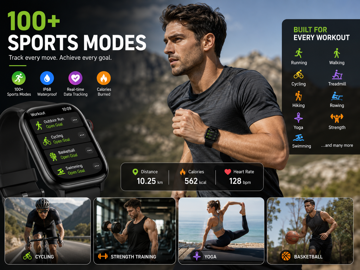 Smart Watch with Bluetooth Calling & Health Monitor