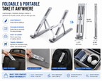 LuxeMart Foldable Aluminum Laptop Stand – Adjustable Portable Desk Stand for Laptops