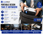 LuxeMart Mini Portable Projector – Full HD Wireless Home Cinema