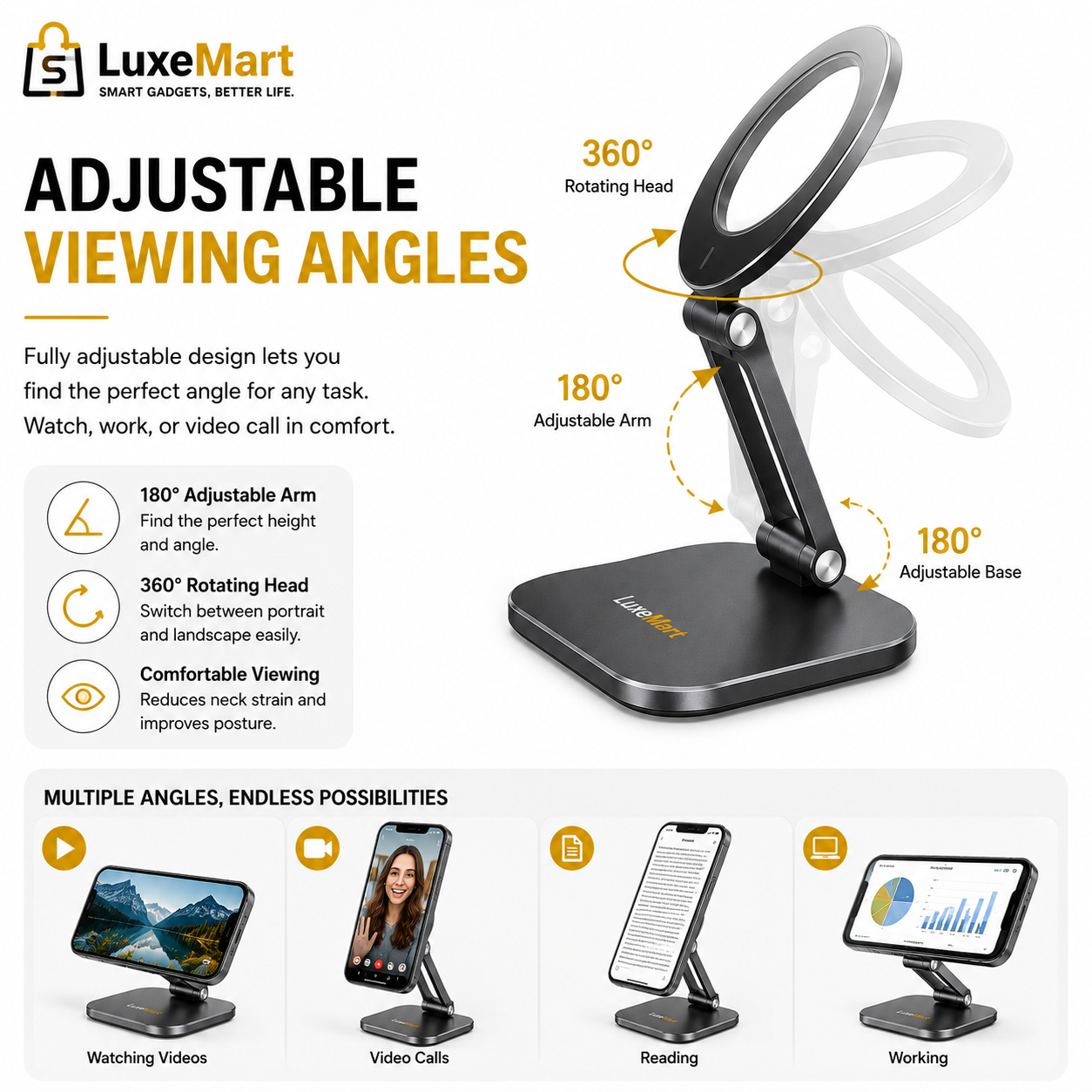 Magnetic Foldable Phone Stand