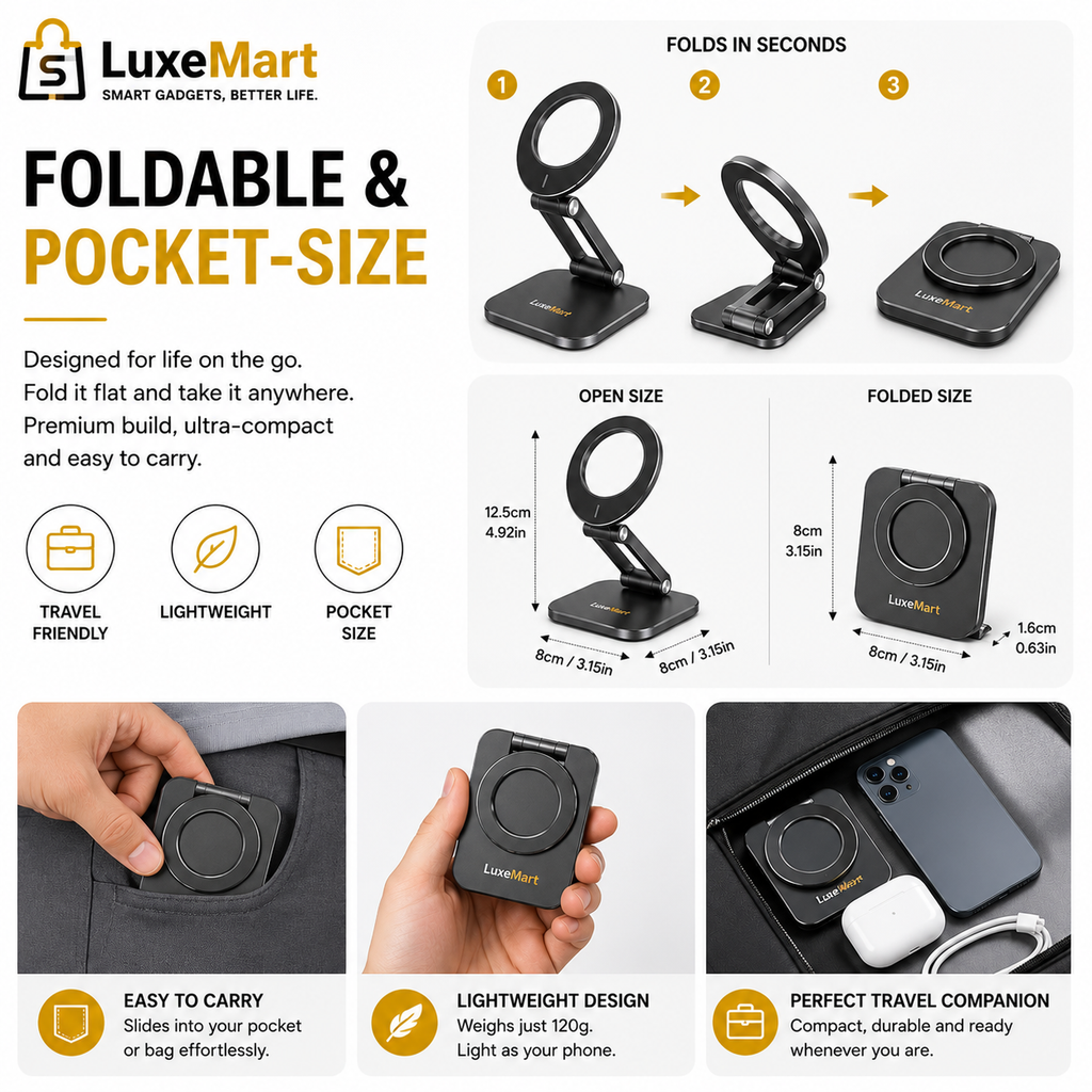 Magnetic Foldable Phone Stand