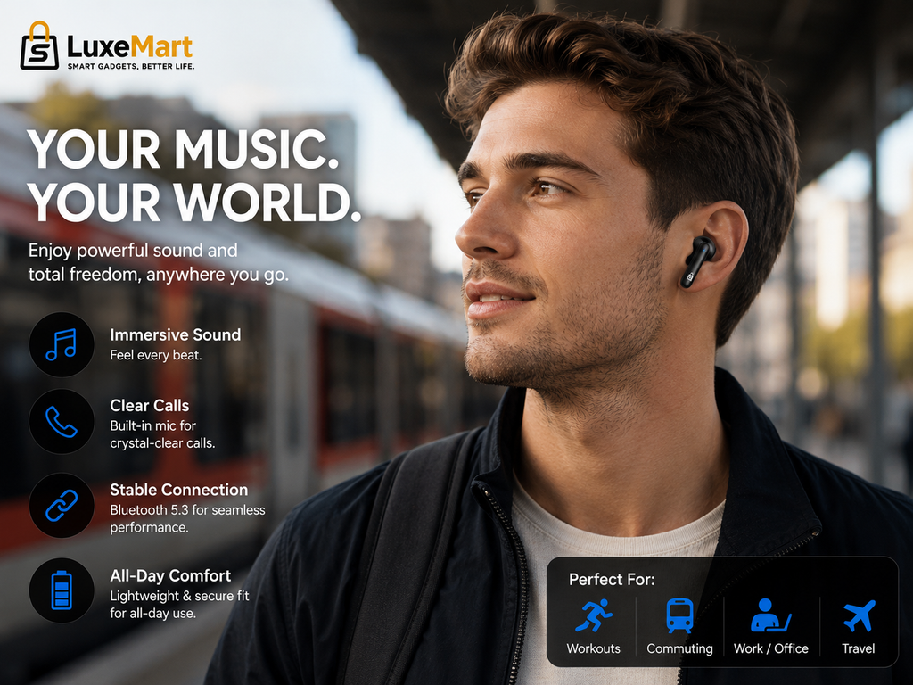 Bluetooth Wireless Earbuds with Charging Case