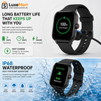 LuxeMart Smart Watch with Bluetooth Calling, Heart Rate Monitor & 100+ Sports Modes