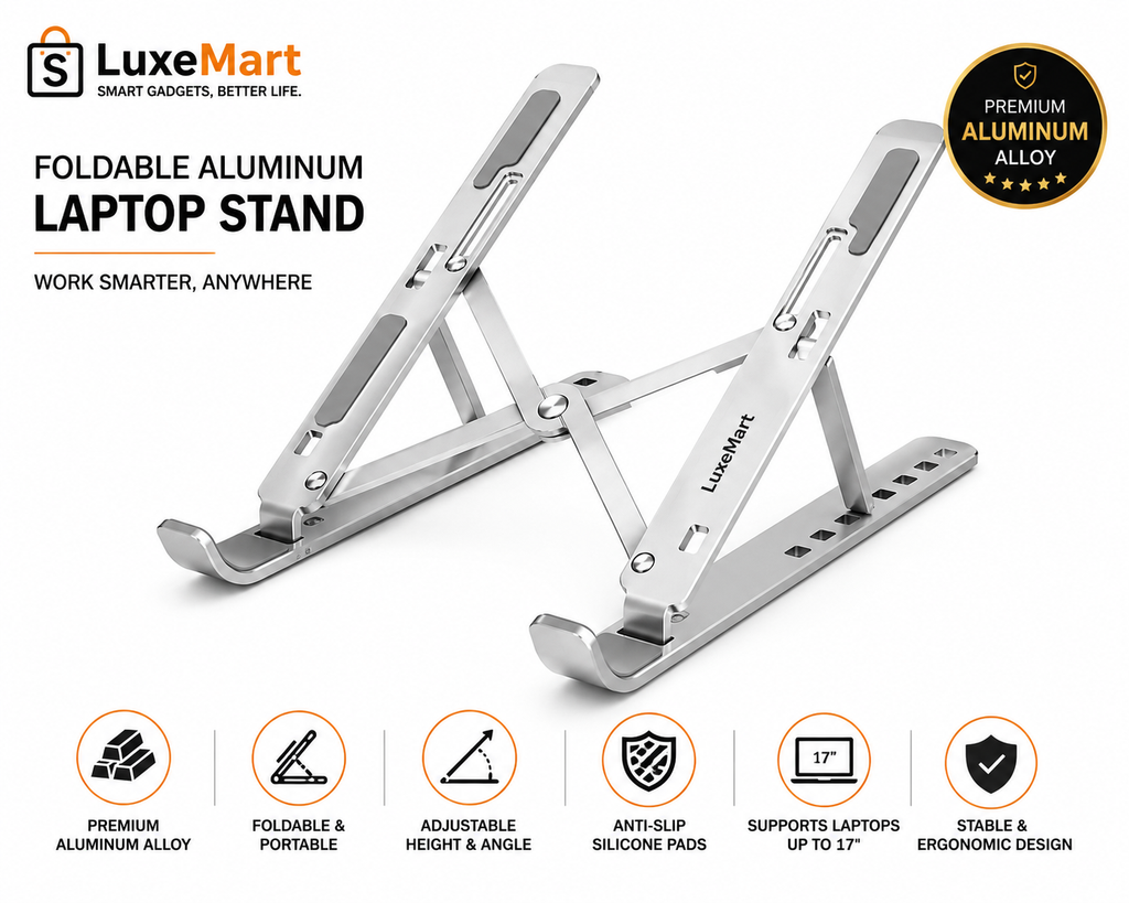 LuxeMart Foldable Aluminum Laptop Stand