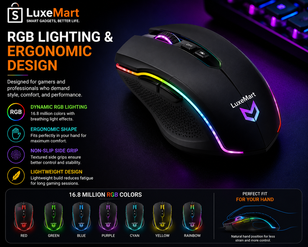 LuxeMart Wireless Gaming Mouse