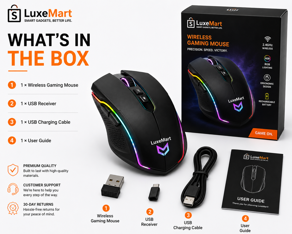 LuxeMart Wireless Gaming Mouse