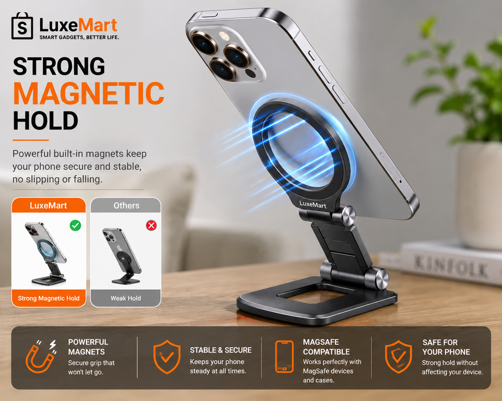 LuxeMart Magnetic Foldable Phone Stand