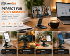 LuxeMart Magnetic Foldable Phone & Tablet Stand – Adjustable Portable Desktop Holder