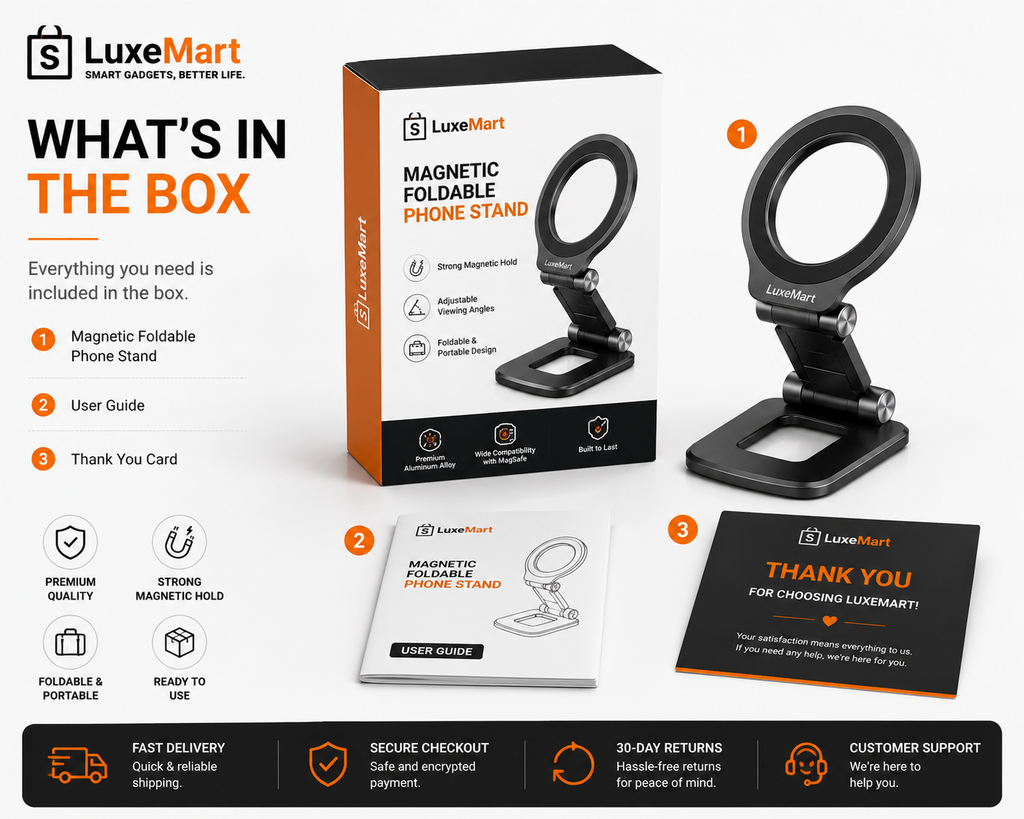 LuxeMart Magnetic Foldable Phone Stand
