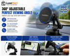 LuxeMart Magnetic Wireless Car Phone Mount