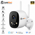 LuxeMart 2K Smart Wi-Fi Security Camera with Night Vision