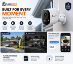 LuxeMart 2K Smart Wi-Fi Security Camera with Night Vision