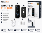 LuxeMart Smart Wireless Video Doorbell Camera with 2K HD & Two-Way Audio