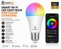 LuxeMart Smart Wi-Fi LED Light Bulb – RGB Color Changing, Voice Control
