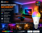 LuxeMart Smart Wi-Fi LED Light Bulb – RGB Color Changing, Voice Control