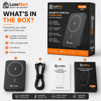LuxeMart 10,000mAh Magnetic Wireless Power Bank with 20W Fast Charging