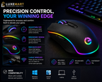LuxeMart Wireless Gaming Mouse – 2.4GHz Rechargeable RGB Mouse for PC & Laptop