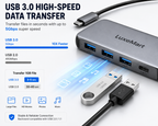 USB-C 8-in-1 Hub Adapter – HDMI, USB 3.0, SD/TF Card Reader & PD Charging