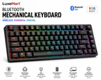 LuxeMart Bluetooth Mechanical Keyboard – Wireless RGB Rechargeable Keyboard for PC, Mac, Tablet & Phone