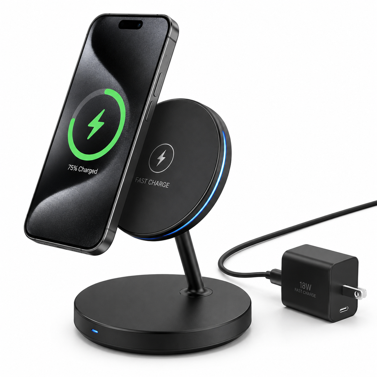 LuxeMart Magnetic Wireless Charger – Fast Charging Pad for iPhone & Android