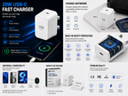 LuxeMart 20W USB-C Fast Charger – Compact Wall Plug Adapter for iPhone & Android