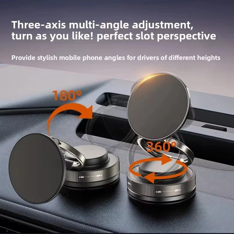 360° Magnetic Car Phone Holder – Strong Suction Dashboard Mount